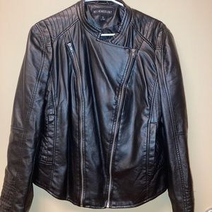 MO X MEMBERS ONLY Black Leather Jacket